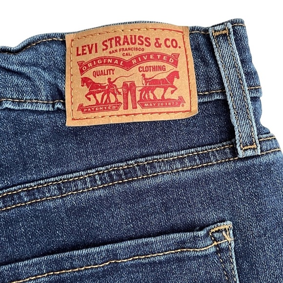 Levi's 724 High Rise Straight Jeans Distressed Ripped - Picture 15 of 16